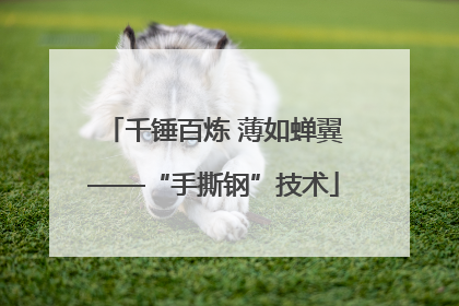 千锤百炼 薄如蝉翼——“手撕钢”技术