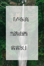 卢东亮当选山西省省长