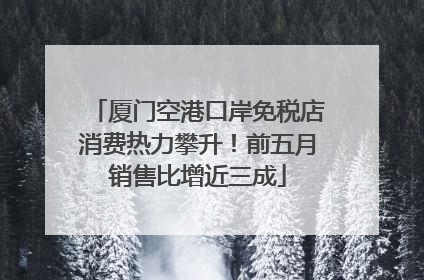 厦门空港口岸免税店消费热力攀升！前五月销售比增近三成