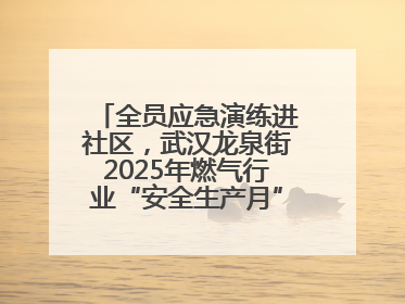 全员应急演练进社区，武汉龙泉街2025年燃气行业“安全生产月”宣传活动举行
