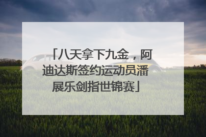 八天拿下九金，阿迪达斯签约运动员潘展乐剑指世锦赛