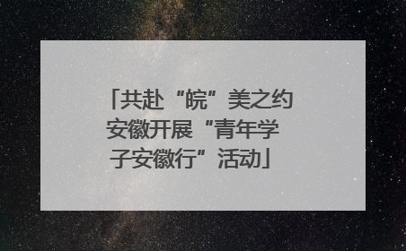 共赴“皖”美之约 安徽开展“青年学子安徽行”活动