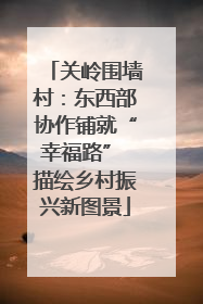 关岭围墙村：东西部协作铺就“幸福路” 描绘乡村振兴新图景