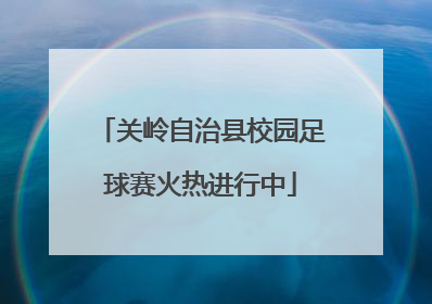 关岭自治县校园足球赛火热进行中