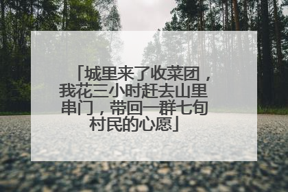 城里来了收菜团，我花三小时赶去山里串门，带回一群七旬村民的心愿