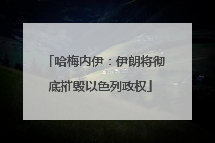 哈梅内伊：伊朗将彻底摧毁以色列政权