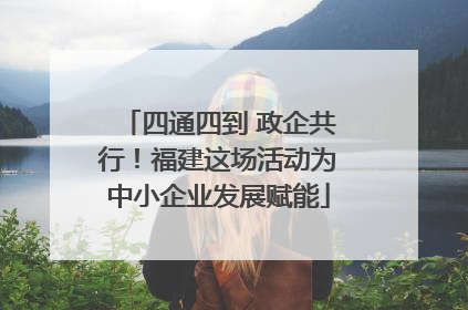 四通四到 政企共行！福建这场活动为中小企业发展赋能