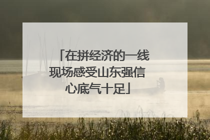 在拼经济的一线现场感受山东强信心底气十足