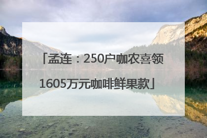 孟连：250户咖农喜领1605万元咖啡鲜果款