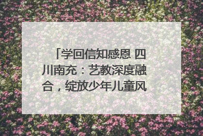 学回信知感恩 四川南充：艺教深度融合，绽放少年儿童风采｜您牵挂的四川