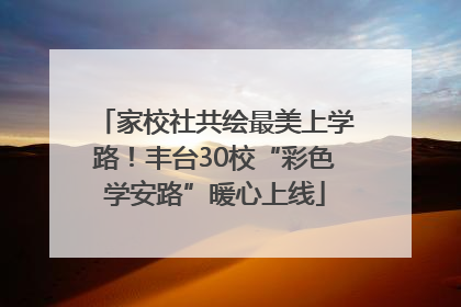 家校社共绘最美上学路！丰台30校“彩色学安路”暖心上线