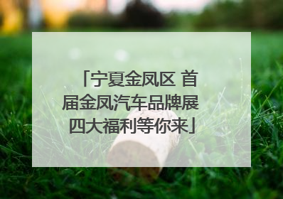宁夏金凤区 首届金凤汽车品牌展四大福利等你来