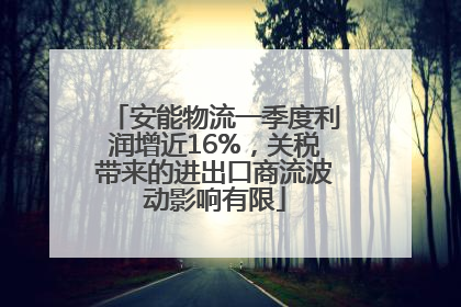 安能物流一季度利润增近16%，关税带来的进出口商流波动影响有限
