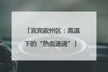 宜宾叙州区：高温下的“热血速递”