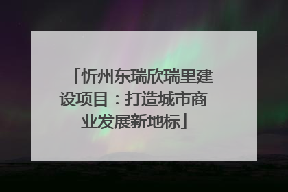忻州东瑞欣瑞里建设项目：打造城市商业发展新地标