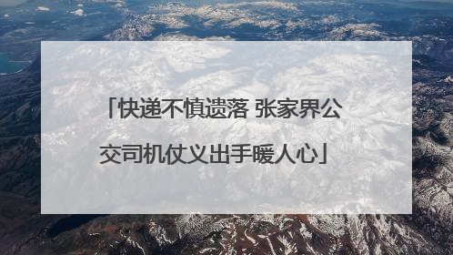 快递不慎遗落 张家界公交司机仗义出手暖人心