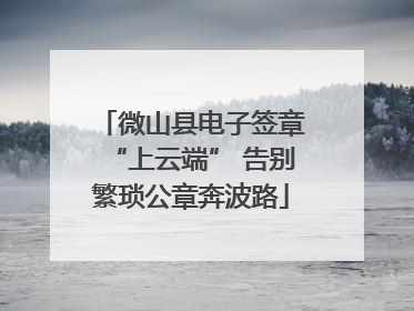 微山县电子签章“上云端” 告别繁琐公章奔波路