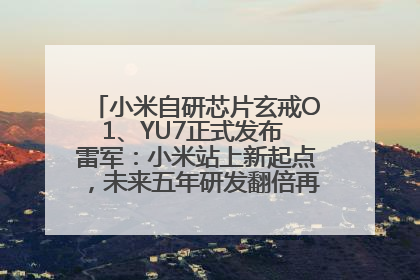 小米自研芯片玄戒O1、YU7正式发布 雷军：小米站上新起点，未来五年研发翻倍再投2000亿元