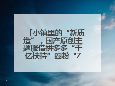 小镇里的“新质造”，国产原创主题服借拼多多“千亿扶持”圈粉“Z世代”
