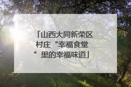 山西大同新荣区 村庄“幸福食堂”里的幸福味道