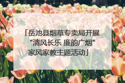 岳池县烟草专卖局开展“清风长乐 廉韵广烟”家风家教主题活动