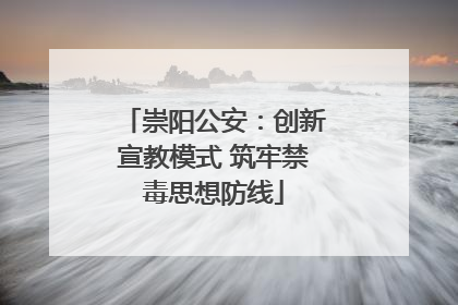 崇阳公安：创新宣教模式 筑牢禁毒思想防线