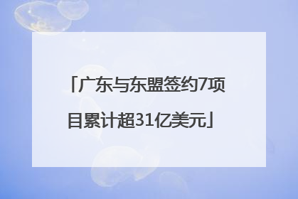 广东与东盟签约7项目累计超31亿美元