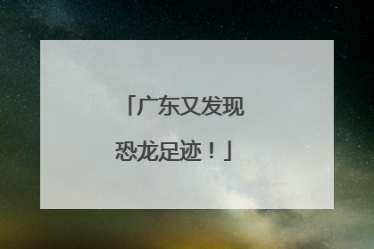 广东又发现恐龙足迹！