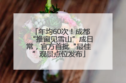 年均60次！成都“推窗见雪山”成日常，官方首批“最佳”观景点位发布