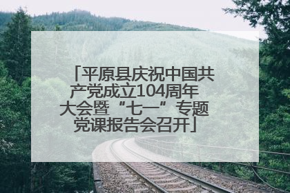 平原县庆祝中国共产党成立104周年大会暨“七一”专题党课报告会召开