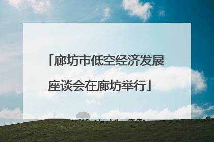 廊坊市低空经济发展座谈会在廊坊举行