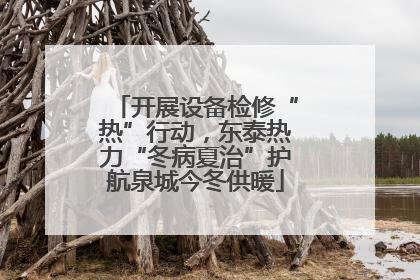 开展设备检修“热”行动，东泰热力“冬病夏治”护航泉城今冬供暖