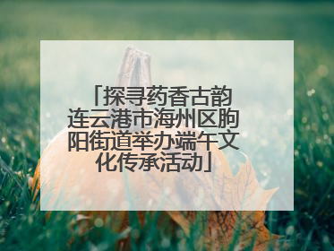 探寻药香古韵 连云港市海州区朐阳街道举办端午文化传承活动