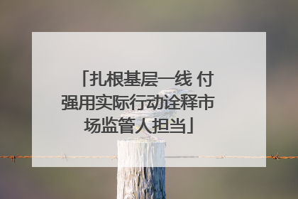 扎根基层一线 付强用实际行动诠释市场监管人担当