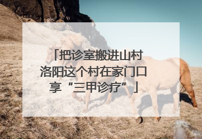 把诊室搬进山村 洛阳这个村在家门口享“三甲诊疗”