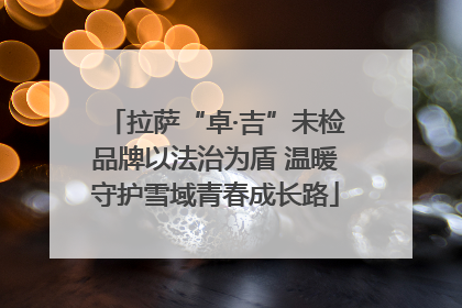 拉萨“卓·吉”未检品牌以法治为盾 温暖守护雪域青春成长路