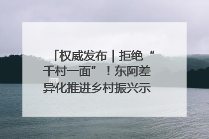 权威发布｜拒绝“千村一面”！东阿差异化推进乡村振兴示范片区建设