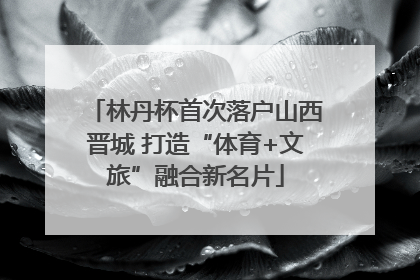 林丹杯首次落户山西晋城 打造“体育+文旅”融合新名片