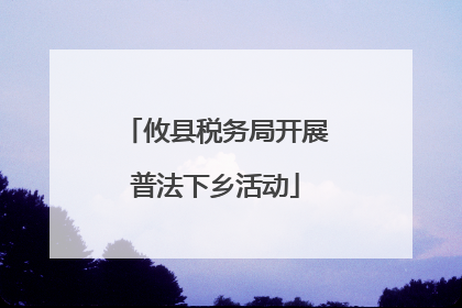 攸县税务局开展普法下乡活动