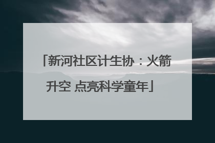 新河社区计生协：火箭升空 点亮科学童年