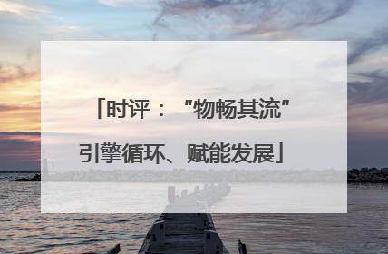 时评：“物畅其流”引擎循环、赋能发展