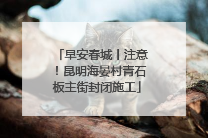 早安春城丨注意！昆明海晏村青石板主街封闭施工