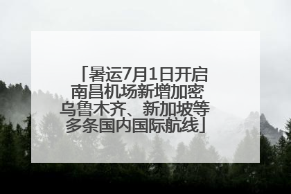 暑运7月1日开启 南昌机场新增加密乌鲁木齐、新加坡等多条国内国际航线