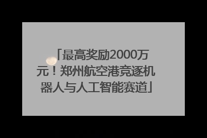 最高奖励2000万元！郑州航空港竞逐机器人与人工智能赛道