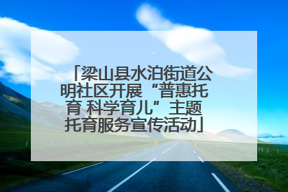 梁山县水泊街道公明社区开展“普惠托育 科学育儿”主题托育服务宣传活动