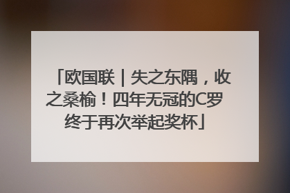 欧国联｜失之东隅，收之桑榆！四年无冠的C罗终于再次举起奖杯