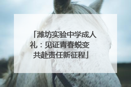 潍坊实验中学成人礼：见证青春蜕变 共赴责任新征程