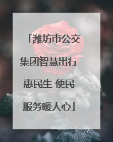 潍坊市公交集团智慧出行惠民生 便民服务暖人心