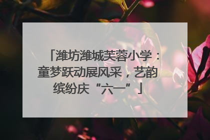 潍坊潍城芙蓉小学：童梦跃动展风采，艺韵缤纷庆“六一”