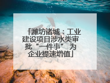 潍坊诸城：工业建设项目涉水类审批“一件事” 为企业提速增值